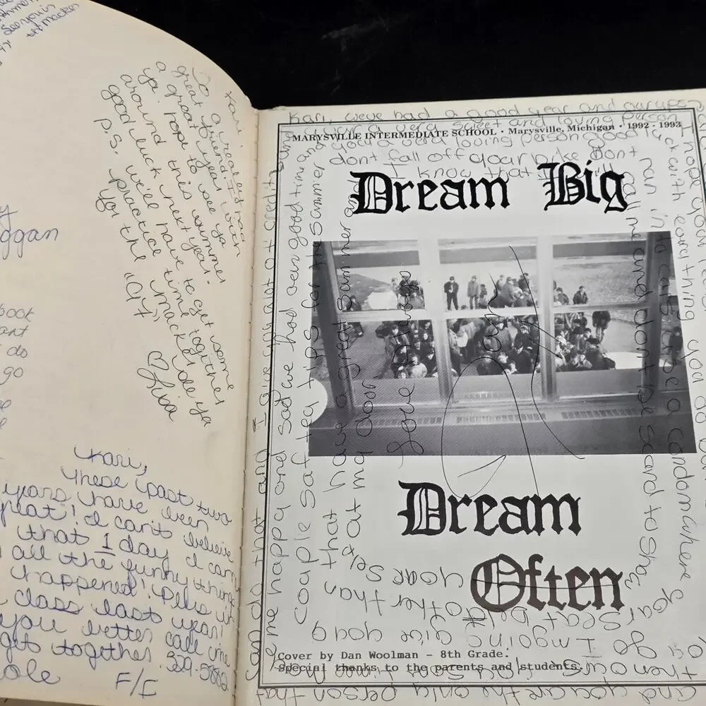 M.I.S. Vikings Yearbook 1992-93 Marysville Intermediate School Signed